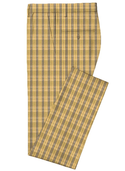 Raymond Men's Linen Checks 2 Meter Blazer Fabric (Yellow) - Image 7