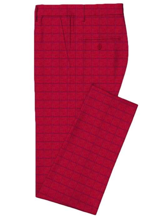 Raymond Men's Linen Checks 2 Meter Blazer Fabric (Red) - Image 6