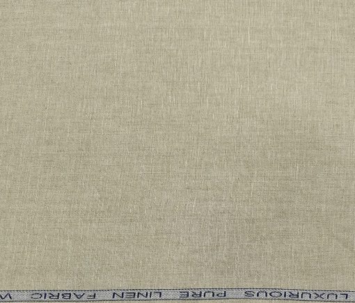 Raymond Men's Linen Self Design 3 Meter Unstitched Suiting Fabric (Sand Beige)