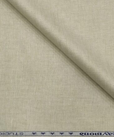 Raymond Men's Linen Self Design 3 Meter Unstitched Suiting Fabric (Sand Beige)