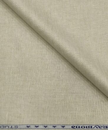 Raymond Men's Linen Self Design 3 Meter Unstitched Suiting Fabric (Sand Beige)