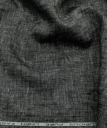 Raymond Men's Linen Structured 3 Meter Unstitched Suiting Fabric (Blackish Grey)