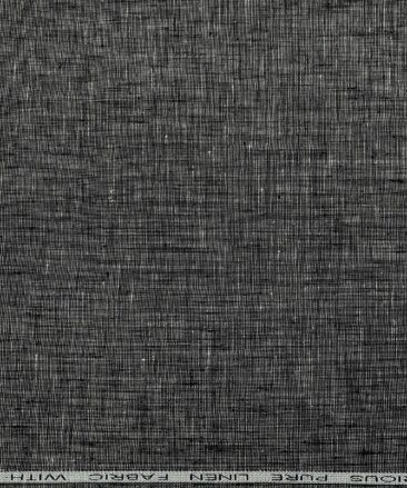 Raymond Men's Linen Structured 3 Meter Unstitched Suiting Fabric (Blackish Grey)