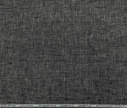 Raymond Men's Linen Structured 3 Meter Unstitched Suiting Fabric (Blackish Grey)