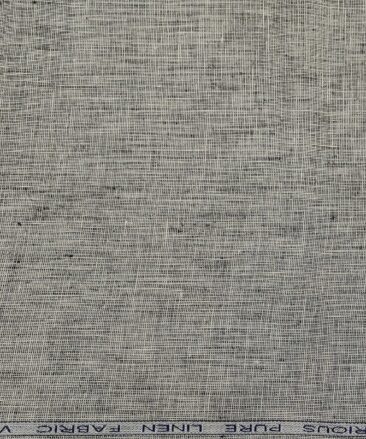 Raymond Men's Linen Structured 3 Meter Unstitched Suiting Fabric (Light Grey)