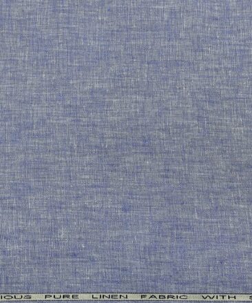 Raymond Men's Linen Self Design 3 Meter Unstitched Suiting Fabric (Light Blue)