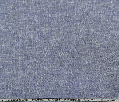 Raymond Men's Linen Self Design 3 Meter Unstitched Suiting Fabric (Light Blue)