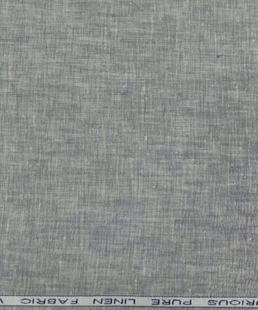 Raymond Men's Linen Self Design 3 Meter Unstitched Suiting Fabric (Very Light Grey)