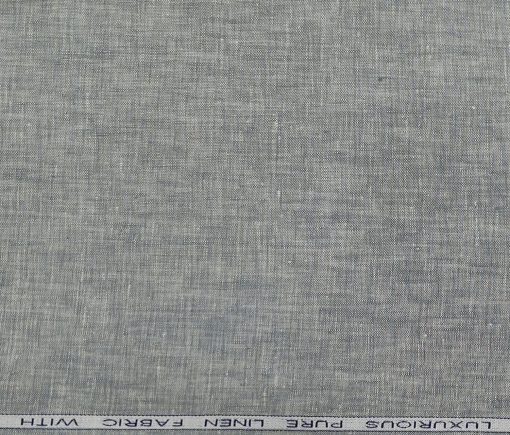 Raymond Men's Linen Self Design 3 Meter Unstitched Suiting Fabric (Very Light Grey)