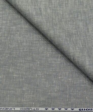 Raymond Men's Linen Self Design 3 Meter Unstitched Suiting Fabric (Very Light Grey)