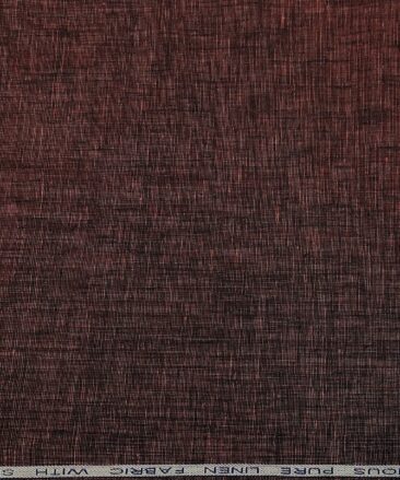 Raymond Men's Linen Structured 3 Meter Unstitched Suiting Fabric (Wine Red)