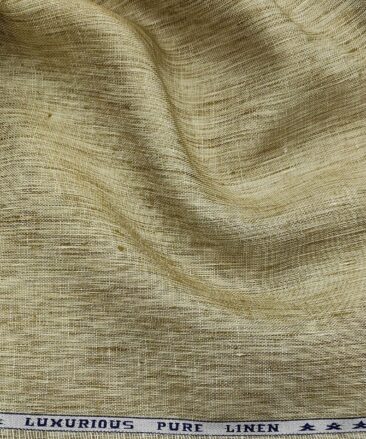 Raymond Men's Linen Self Design 3 Meter Unstitched Suiting Fabric (Hazelnut Beige)