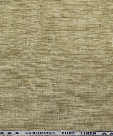 Raymond Men's Linen Self Design 3 Meter Unstitched Suiting Fabric (Hazelnut Beige)