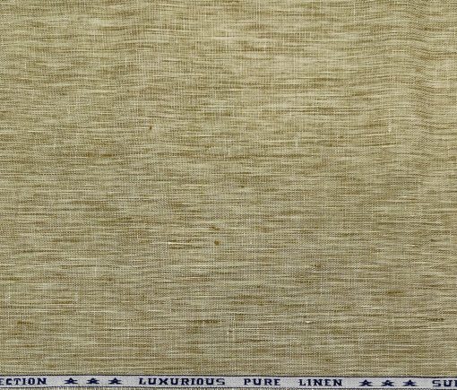 Raymond Men's Linen Self Design 3 Meter Unstitched Suiting Fabric (Hazelnut Beige)