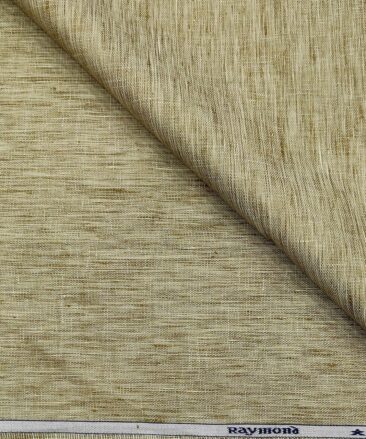 Raymond Men's Linen Self Design 3 Meter Unstitched Suiting Fabric (Hazelnut Beige)