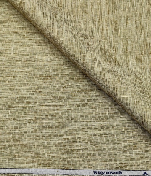 Raymond Men's Linen Self Design 3 Meter Unstitched Suiting Fabric (Hazelnut Beige)