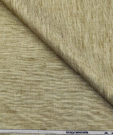 Raymond Men's Linen Self Design 3 Meter Unstitched Suiting Fabric (Hazelnut Beige)