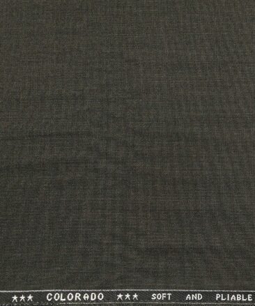 Raymond Men's Poly Viscose Unstitched Self Checks Suiting Fabric (Dark Green)