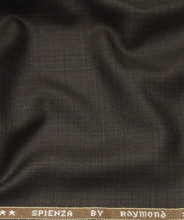 Raymond Men's Poly Viscose Unstitched Self Design Suiting Fabric (Brown)