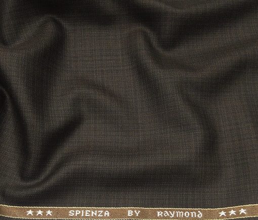 Raymond Men's Poly Viscose Unstitched Self Design Suiting Fabric (Brown)