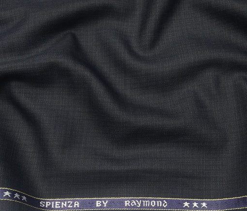 Raymond Men's Poly Viscose Unstitched Self Design Suiting Fabric (Dark Blue)