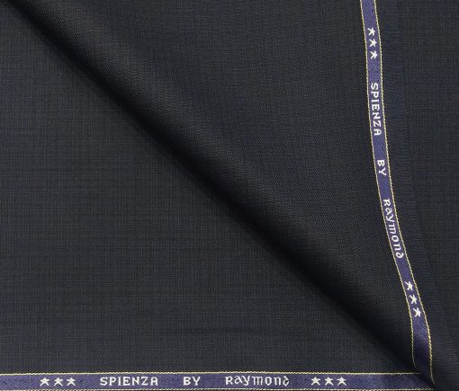 Raymond Men's Poly Viscose Unstitched Self Design Suiting Fabric (Dark Blue)