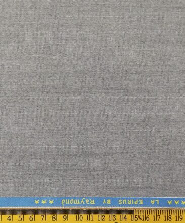 Raymond Men's Poly Viscose Unstitched Checks Suiting Fabric (Light Grey)