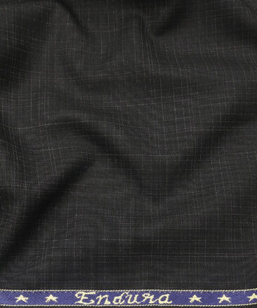 Raymond Men's Poly Viscose Unstitched Self Design Suiting Fabric (Black)