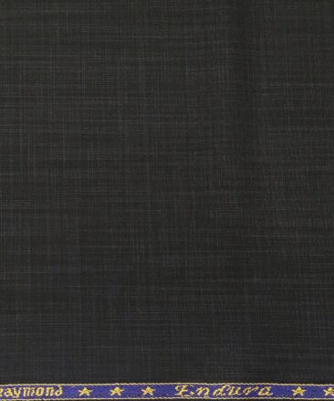 Raymond Men's Poly Viscose Unstitched Self Suiting Fabric (Black)