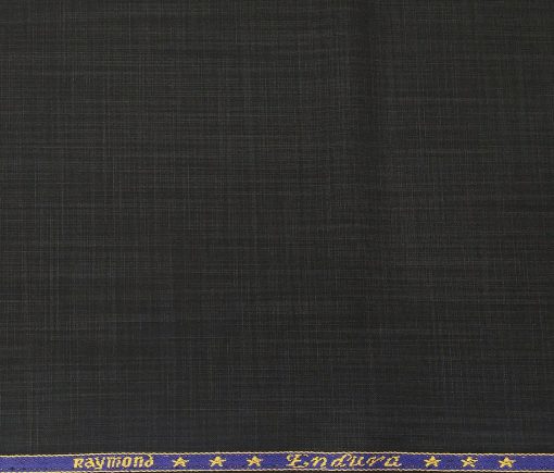 Raymond Men's Poly Viscose Unstitched Self Suiting Fabric (Black)