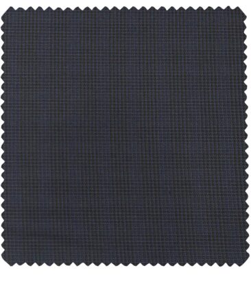 Raymond Men's Poly Viscose Unstitched Structured Cum Checks Suiting Fabric (Blue)