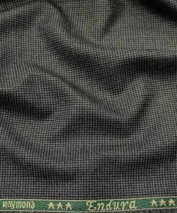 Raymond Men's Poly Viscose Unstitched Structured Suiting Fabric (Dark Grey)