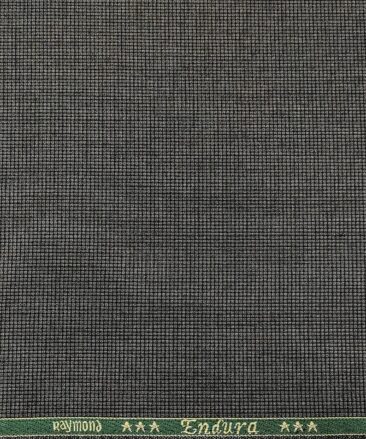 Raymond Men's Poly Viscose Unstitched Structured Suiting Fabric (Dark Grey)