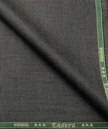 Raymond Men's Poly Viscose Unstitched Structured Suiting Fabric (Dark Grey)