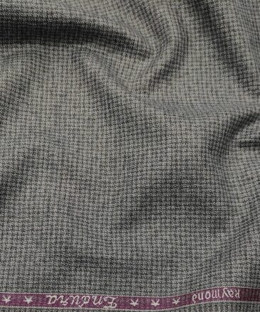 Raymond Men's Poly Viscose Unstitched Self Design Suiting Fabric (Worsted Grey)