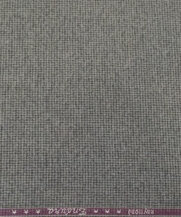 Raymond Men's Poly Viscose Unstitched Self Design Suiting Fabric (Worsted Grey)