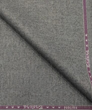 Raymond Men's Poly Viscose Unstitched Self Design Suiting Fabric (Worsted Grey)