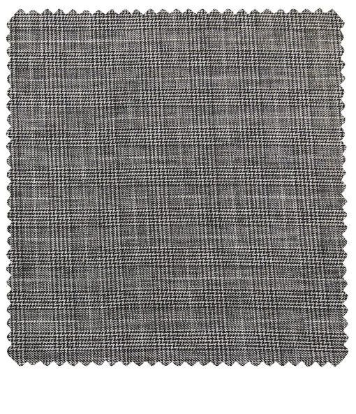 Raymond Men's Poly Viscose Unstitched Black Checks Suiting Fabric (Grey)