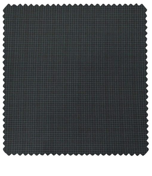 Raymond Men's Poly Viscose Unstitched Houndshooth Cum Checks Suiting Fabric (Dark Sea Green)