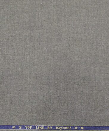 Raymond Men's Poly Viscose Unstitched Self Design Suiting Fabric (Worsted Grey)