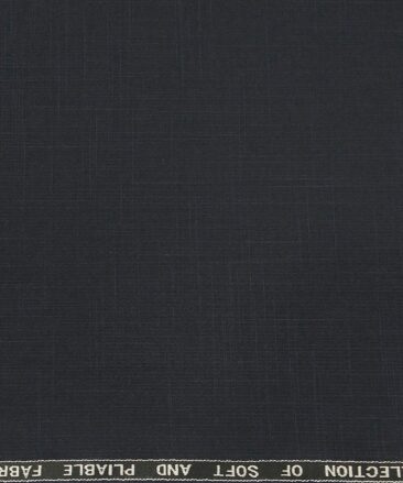 Raymond Men's Poly Viscose Unstitched Self Design Suiting Fabric (Dark Blue)