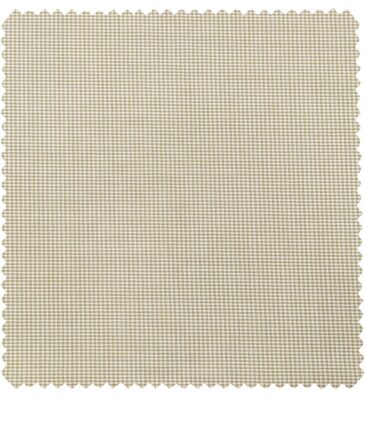 Raymond Men's Poly Viscose Unstitched Houndshooth Weave Suiting Fabric (Beige)