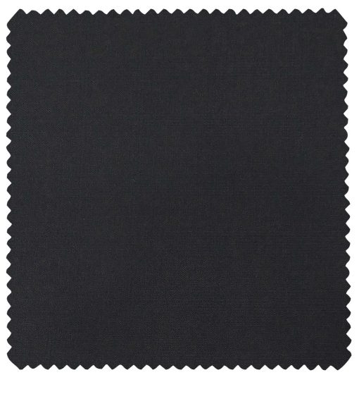 Raymond Men's Poly Viscose Unstitched Self Checks Suiting Fabric (Dark Navy Blue)