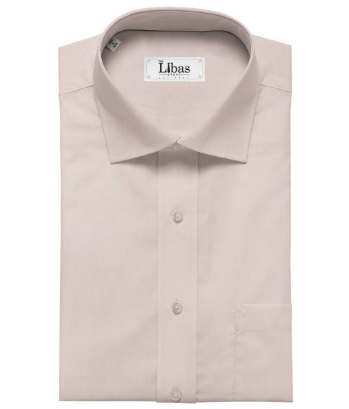 Arvind Men's Cotton Solids Satin 1.60 Meter Unstitched Shirt Fabric (Lemonade Pink)