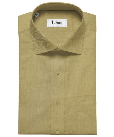 Arvind Men's Cotton Linen Self Design Unstitched Shirt Fabric (Sand Castle Beige)