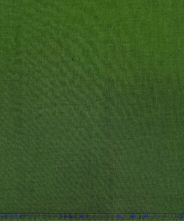 Arvind Men's Cotton Linen Self Design Unstitched Shirt Fabric (Dark Seaweed Green)