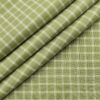 Birla Century Men's Cotton Checks 1.60 Meter Unstitched Shirt Fabric (Olive Green)