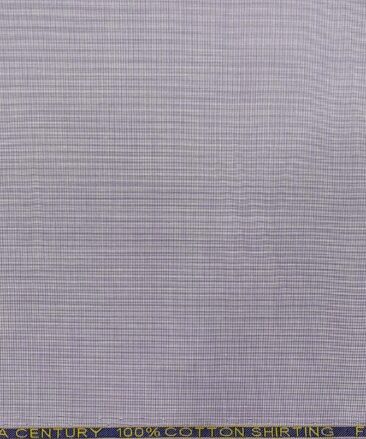 Birla Century Men's Cotton Structured 1.60 Meter Unstitched Shirt Fabric (Light Purple)