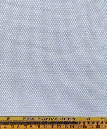 Soktas Men's Cotton Structured 1.60 Meter Unstitched Shirt Fabric (Sky Blue)