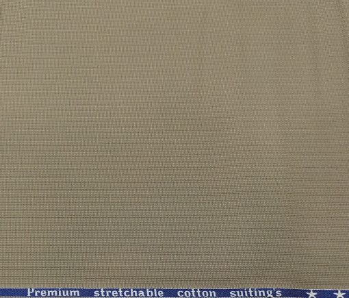 Arvind Men's Cotton Structured 1.30 Meter Unstitched Trouser Fabric (Hazelwood Beige)